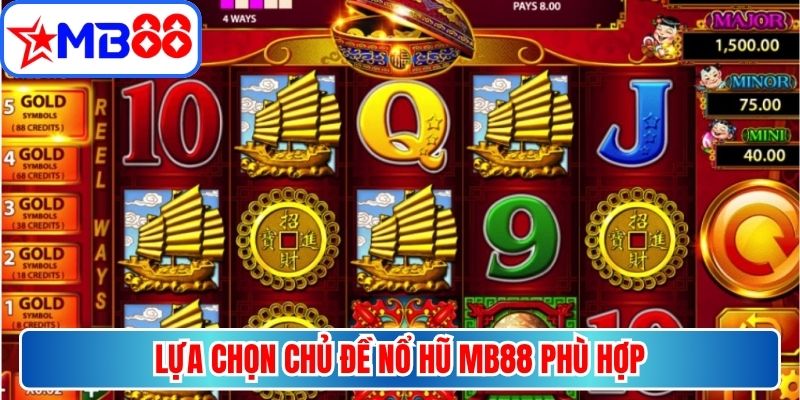 Lựa chọn chủ đề nổ hũ MB88 phù hợp 